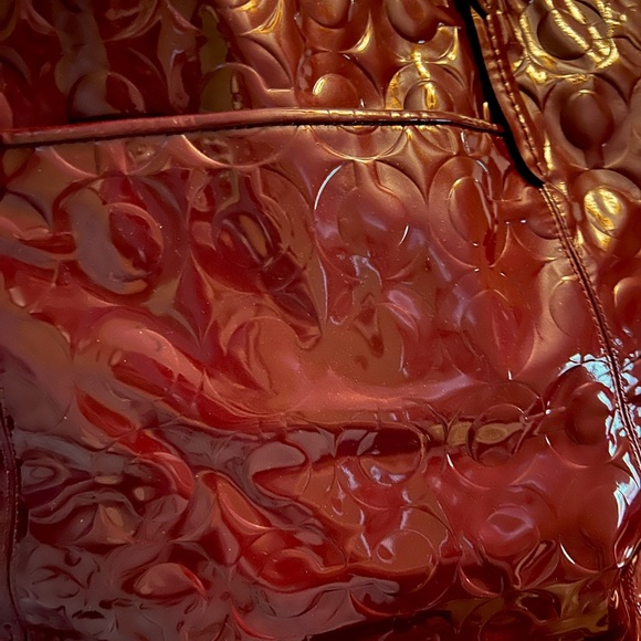 Coach - Carry All Large Deep Red Patton Purse - Picture 2 of 8